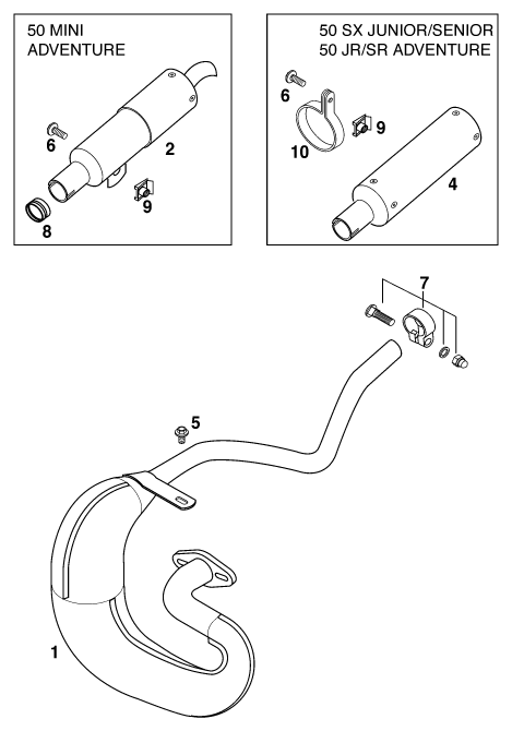 SYSTEME DECHAPPEMENT POUR 50 MINI ADVENTURE 2000 (EU)