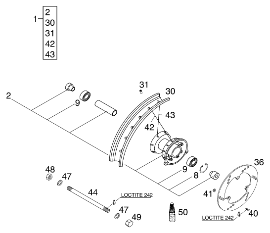 ROUE AVANT POUR 60 SX 2000 (EU)