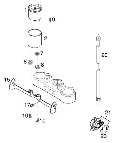 INSTRUMENTS SYSTEME DE VERROUILLAGE POUR 620 SC SUPER-MOTO 2000 (EU)