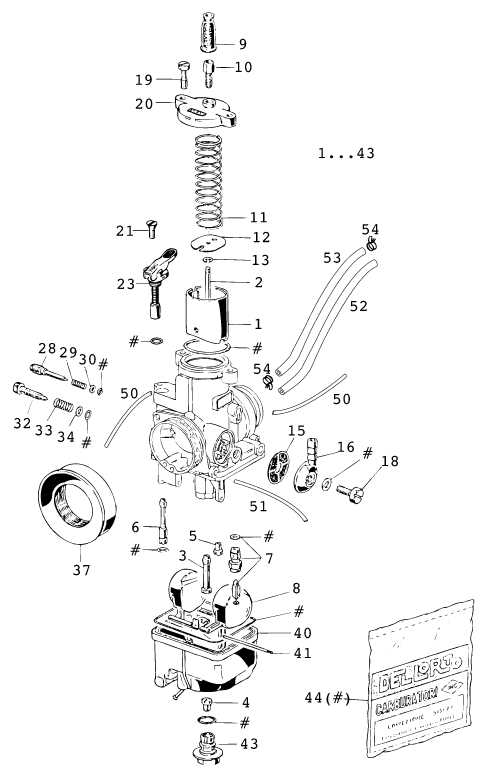 CARBURATEUR POUR 125 SUPERMOTO 100 2000 EU