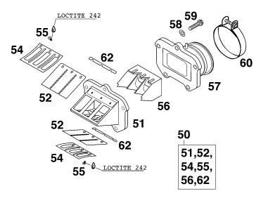 BOITE A CLAPETS POUR 125 SUPERMOTO 100 2000 EU