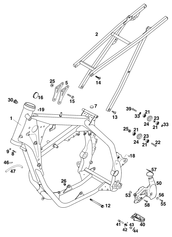 CADRE POUR 250 SX 2000 EU