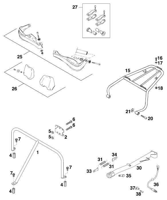 ACCESSOIRES POUR 640 ADVENTURE R 2000 EU