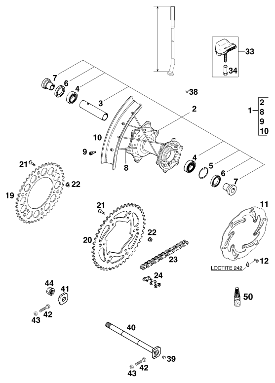 ROUE ARRIERE POUR 620 SC 2000 (EU)