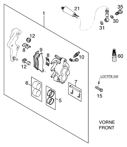 ETRIER DE FREIN AVANT POUR 400 LC4-E 2000 (EU)