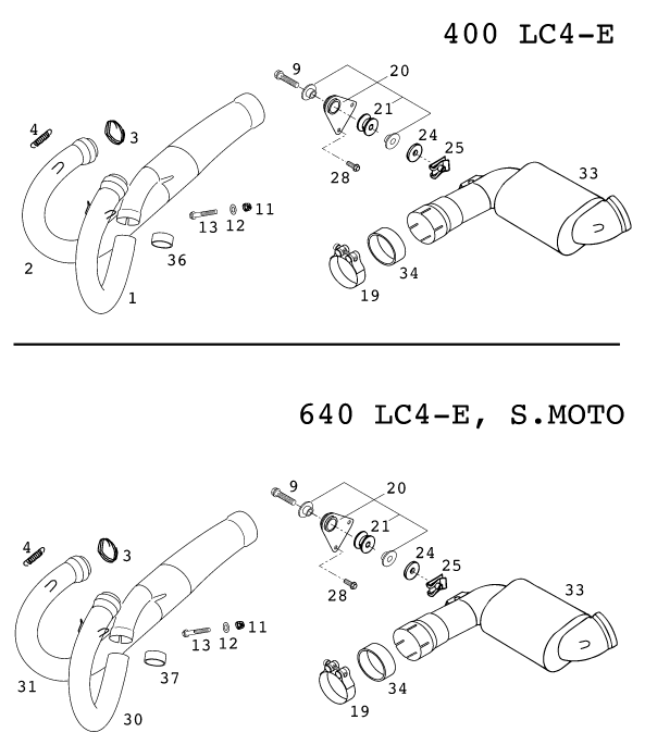 SYSTEME DECHAPPEMENT POUR 400 LC4-E 2000 (EU)