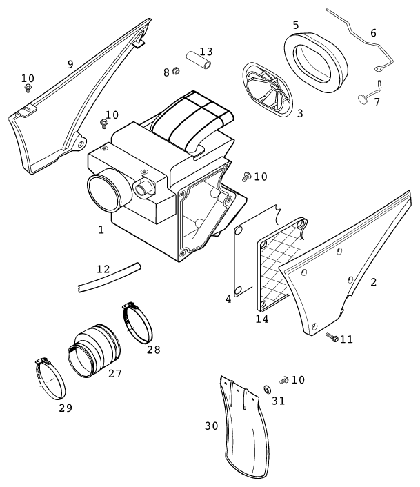 FILTRE A AIR POUR 400 LC4-E 2000 (EU)