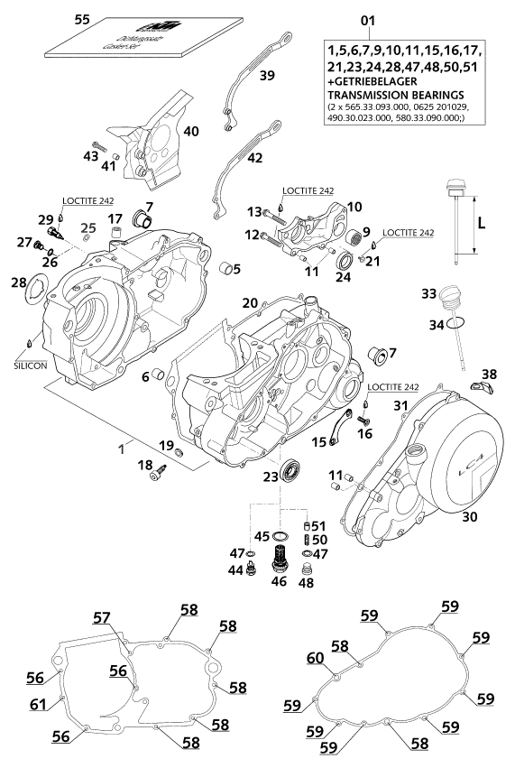 CARTER MOTEUR POUR 400 LC4 E 2000 EU