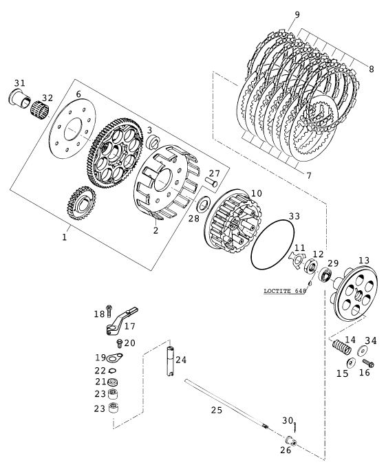 EMBRAYAGE POUR 400 LC4 E 2000 EU