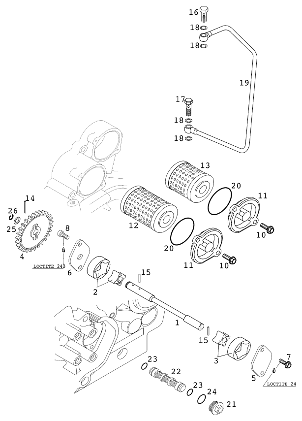 SYSTEME DE LUBRIFICATION POUR 400 EXC RACING 2000 EU