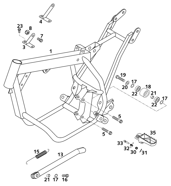 CADRE POUR 50 SX SENIOR 2001 EU