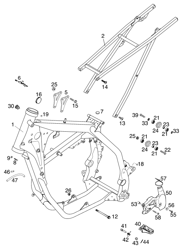 CADRE POUR 125 SX 2001 (EU)