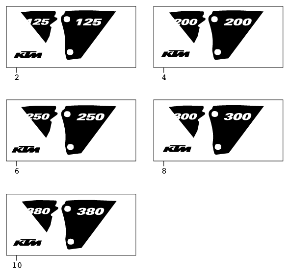 KIT DECO POUR 125 EXC 2001 (EU)