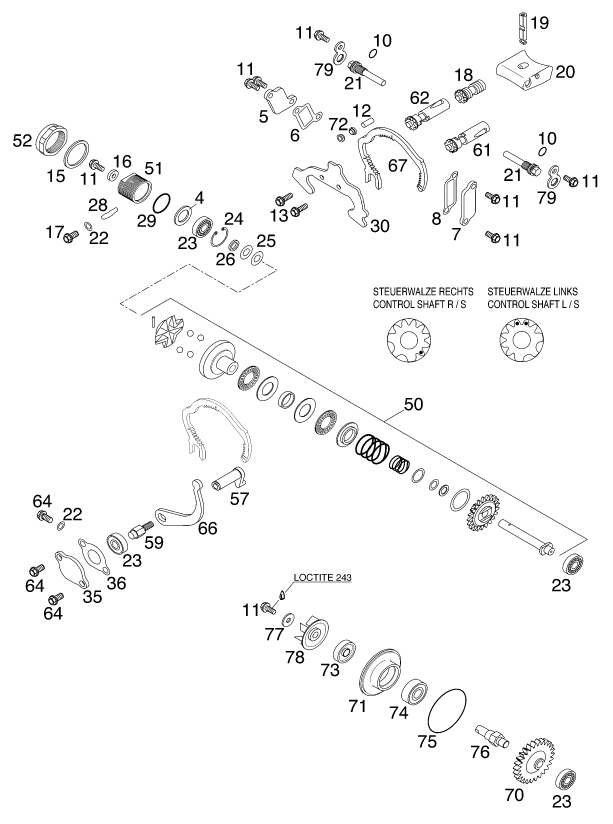 VALVE DECHAPPEMENT POUR 125 EXC SIX DAYS 2001 EU