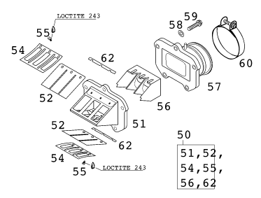 BOITE A CLAPETS POUR 200 EXC GS 2001 EU