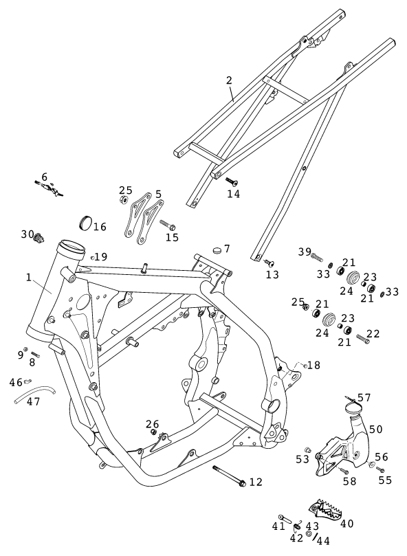 CADRE POUR 250 SXS 2001 EU