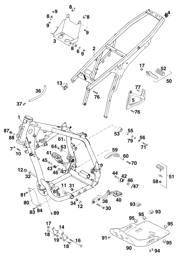 CADRE POUR 640 ADVENTURE R 2001 EU