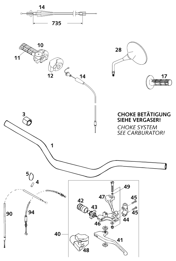 GUIDON ARMATURES POUR 620 SC 2001 (EU)