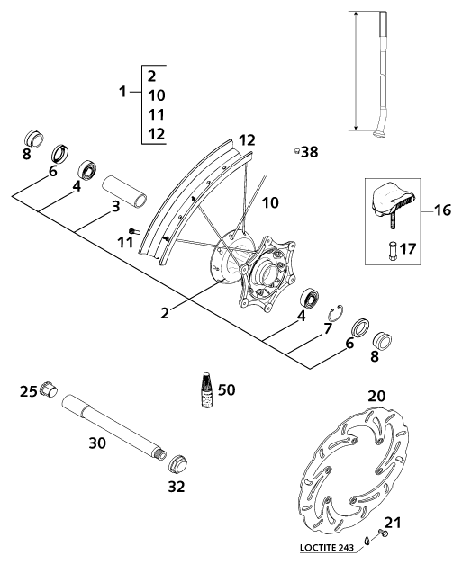 ROUE AVANT POUR 620 SC 2001 (EU)