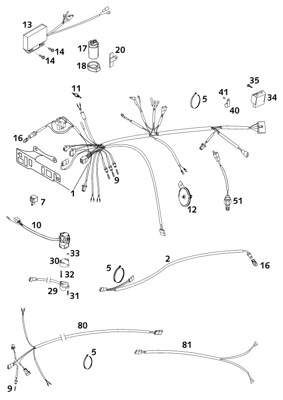 FAISCEAU DE CABLES POUR 620 SC 2001 (EU)