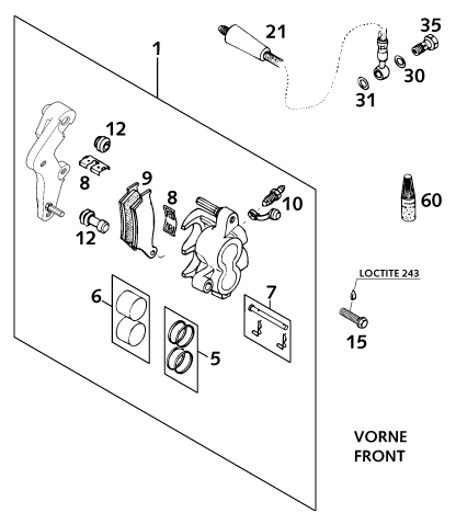 SYSTEME DE FREIN ARRIERE POUR 640 ADVENTURE R 2001 EU
