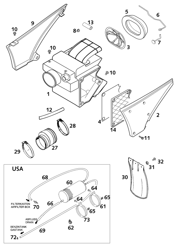 FILTRE A AIR POUR 400 LC4 E 2001 EU