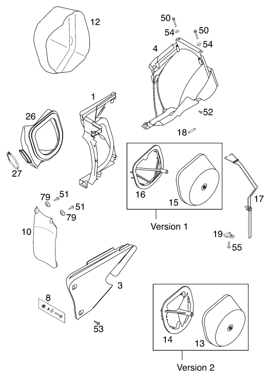 FILTRE A AIR POUR 250 EXC RACING 2001 (EU)