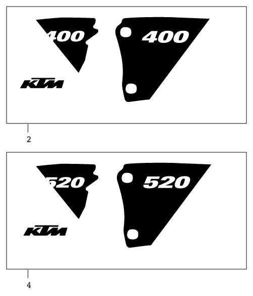 KIT DECO POUR 250 EXC RACING 2001 (EU)