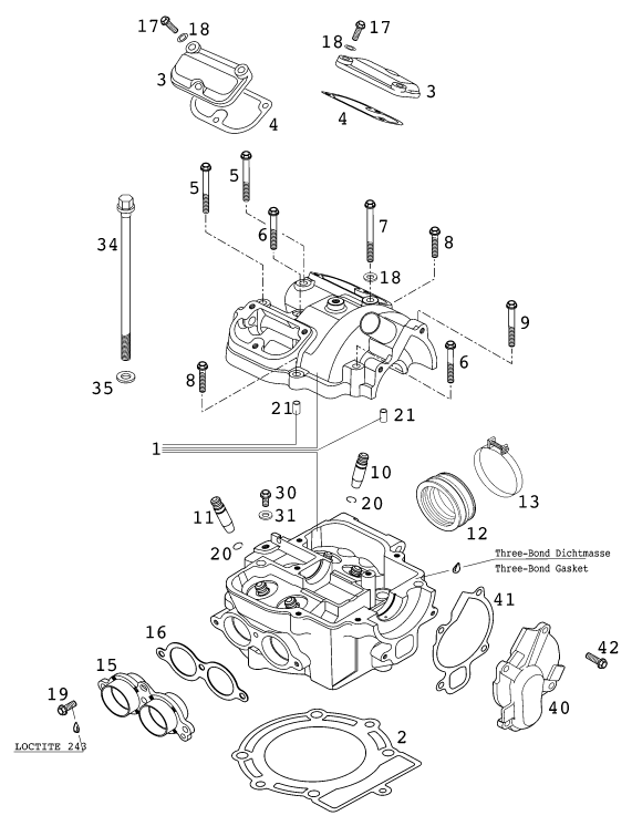 CULASSE POUR 540 SXS RACING 2001 EU