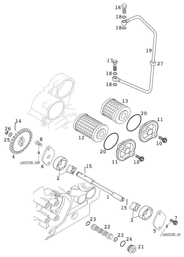 SYSTEME DE LUBRIFICATION POUR 400 EXC RACING 2001 (EU)