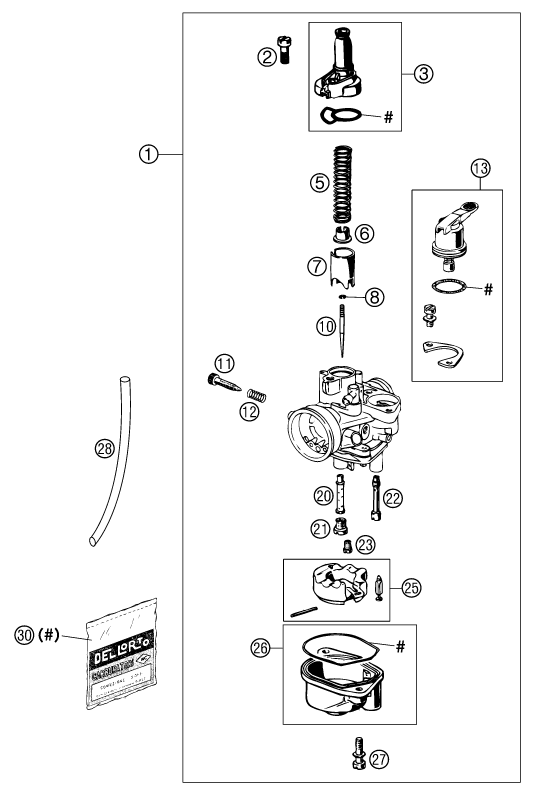 CARBURATEUR POUR 50 JUNIOR ADVENTURE 2002 (EU/US)