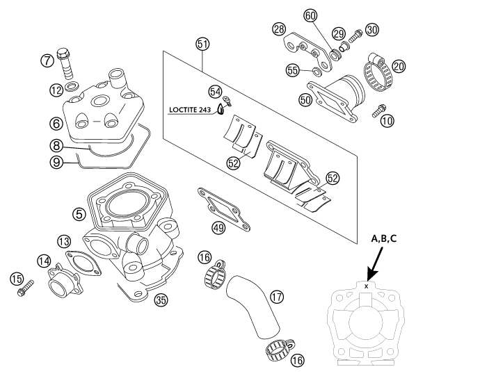 CYLINDRE POUR 50 SUPERMOTO 2006 EU