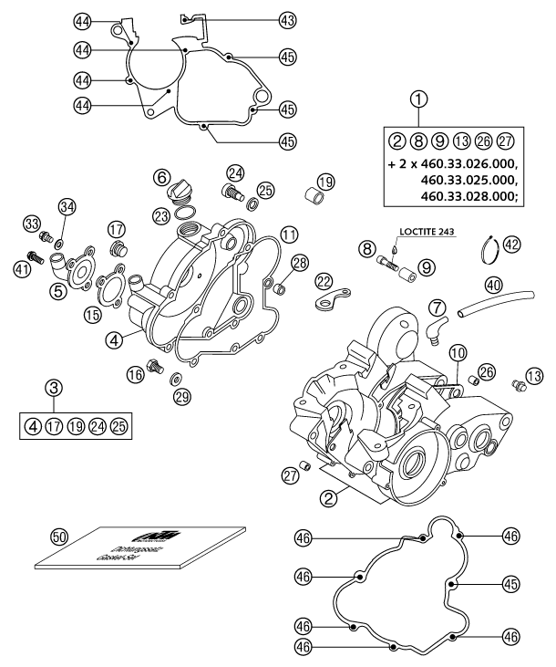 CARTER MOTEUR POUR 65 SX 2002 (EU)