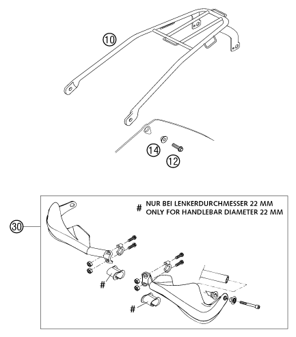 ACCESSOIRES POUR 125 EXC SIX DAYS 2002 EU