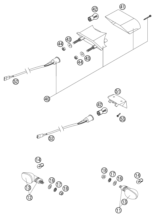 CLIGNOTANTS FEU ARRIERE 2002 250 EXC EU 2002