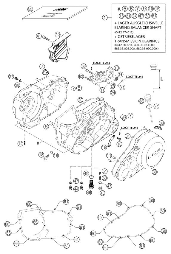 CARTER MOTEUR POUR 660 SM FACTORY REPLICA 2002 (EU)