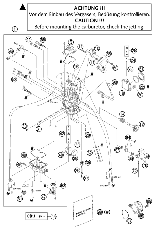 CARBURATEUR POUR 660 SUPERMOTO FACTORY REPL. 03 (EU)