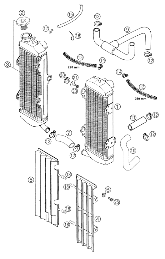 SYSTEME DE REFROIDISSEMENT POUR 660 SM FACTORY REPLICA 2002 EU