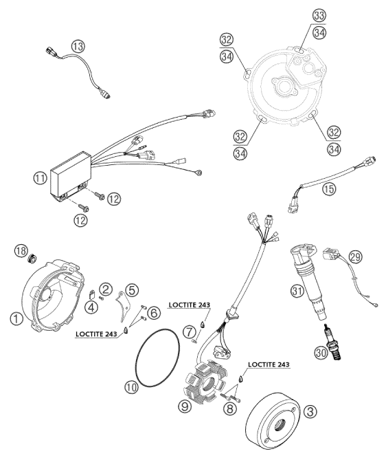 SYSTEME DE ALLUMAGE POUR 660 SM FACTORY REPLICA 2002 EU