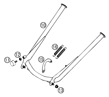 BEQUILLE LATERALE  BEQUILLE CENTRALE POUR 640 ADVENTURE R 2001 EU