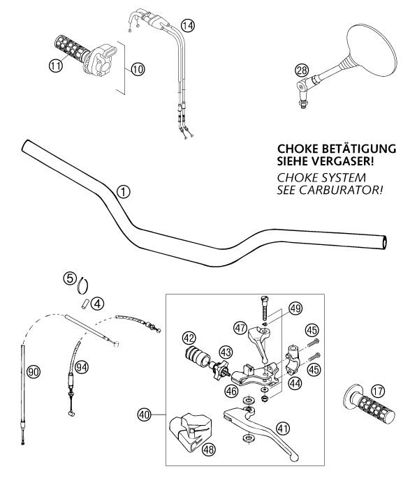 GUIDON ARMATURES POUR 625 SC 2002 EU