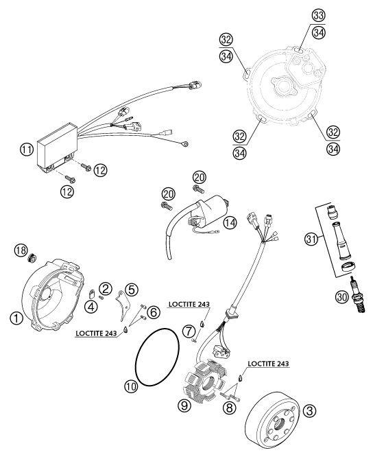 SYSTEME DE ALLUMAGE POUR 625 SC 2002 EU