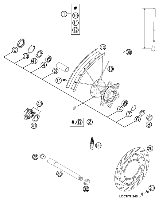 ROUE AVANT POUR 400 LS E MIL 04 EU