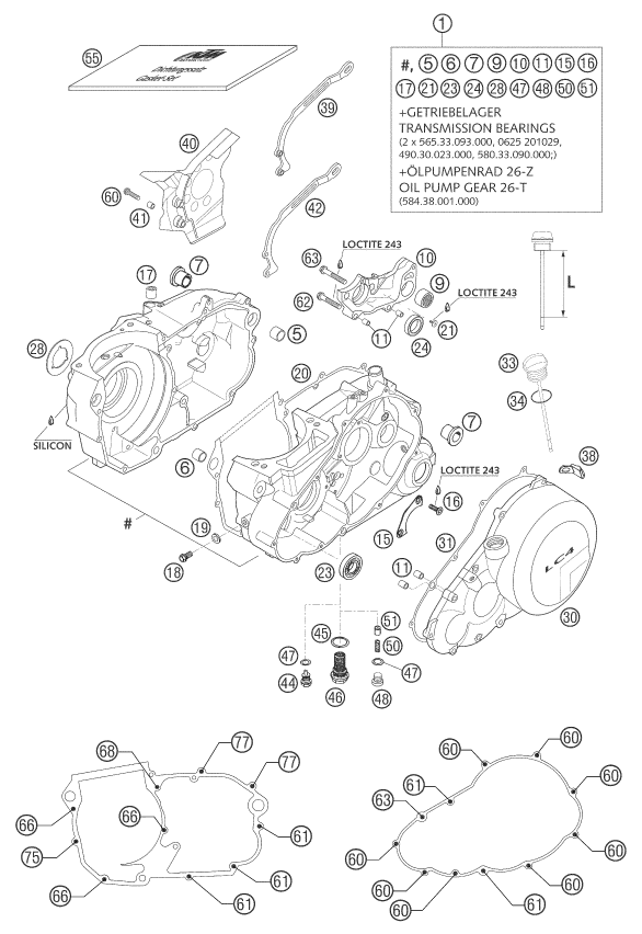 CARTER MOTEUR POUR 640 ADVENTURE-R 2002 (EU)