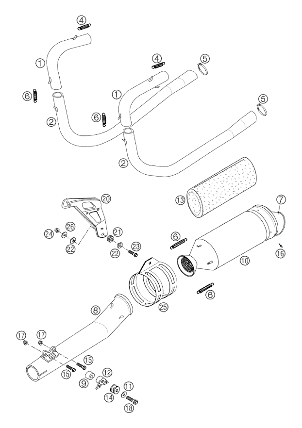 SYSTEME DECHAPPEMENT POUR 660 RALLYE 2002 EU