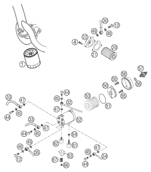 SYSTEME DE LUBRIFICATION POUR 660 RALLYE COSTUMER 2004 EU