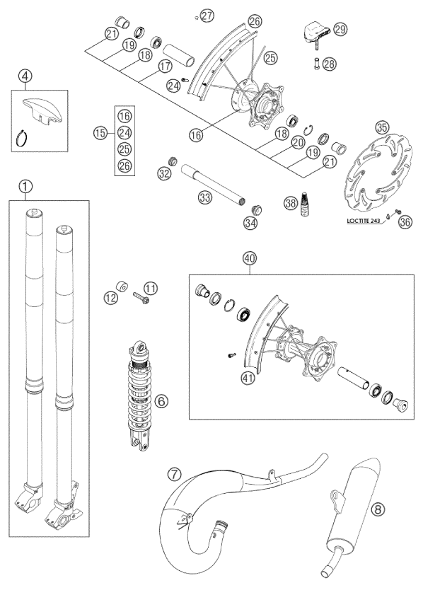 PIECES NEUVES POUR 125 SXS 2002 EU