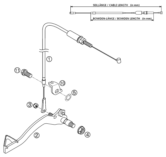 SYSTEME DE FREIN ARRIERE POUR 50 SX PRO JUNIOR LC 2003 EU