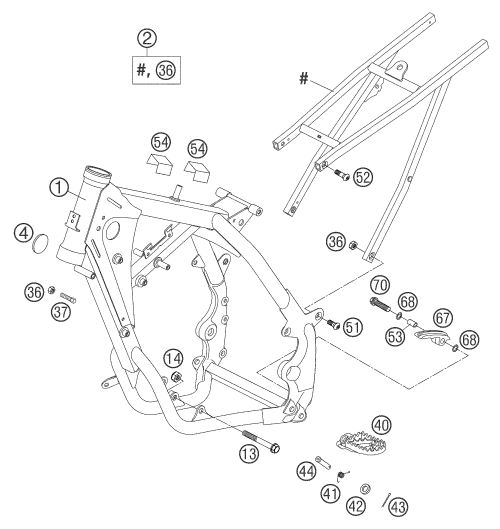 CADRE POUR 85 SX 2003 EU