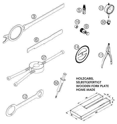 OUTILS SPECIAUX MOTEUR POUR 85 SX 2003 EU